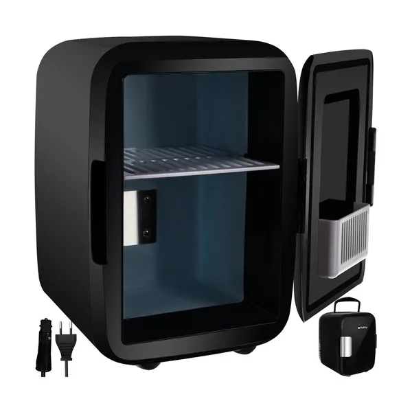 Utazó hűtő-fűtő mini hűtő 4 l, fekete, 12V/230V, -18–22°C