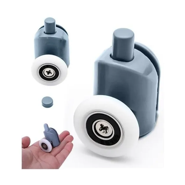 Zuhanykabin alsó egygörgős görgő, 23 mm kerék, 4–6 mm üveghez