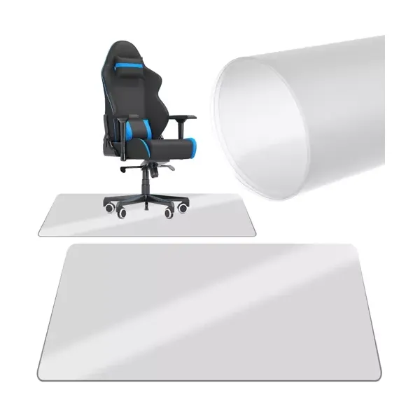 Szék alatti védőszőnyeg 90×130 cm, áttetsző (tejszerű), 0,5 mm PP