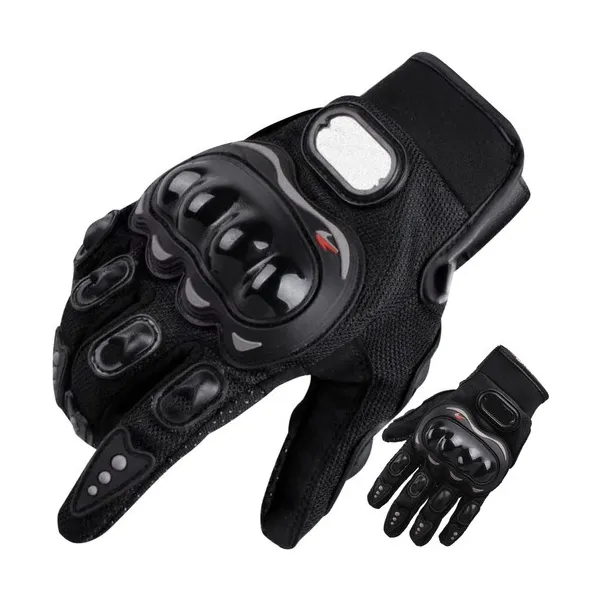 Trizand 22632 motoros kesztyű, XL, fekete nylon, csúszásgátló, erősített
