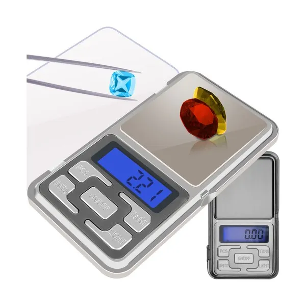 Ruhhy zsebmérleg 500 g/0,1 g, LCD, TARE, rozsdamentes mérőfelület