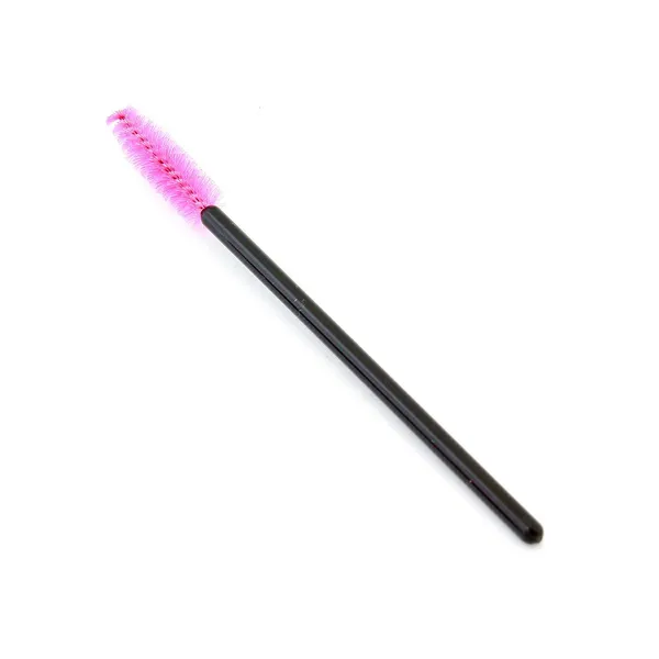 Eldobható szempilla spirálkefe készlet, 50 db, fekete-rózsaszín, 10 cm