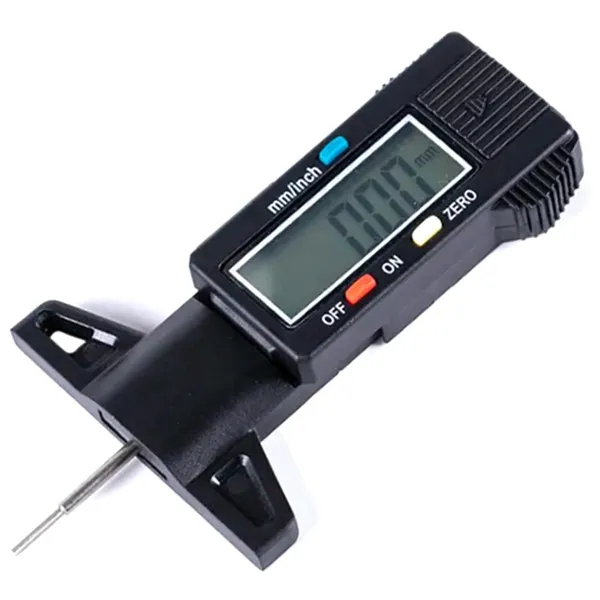 Digitális gumiabroncs futófelület-mélységmérő, 0–25,4 mm, 0,01 mm