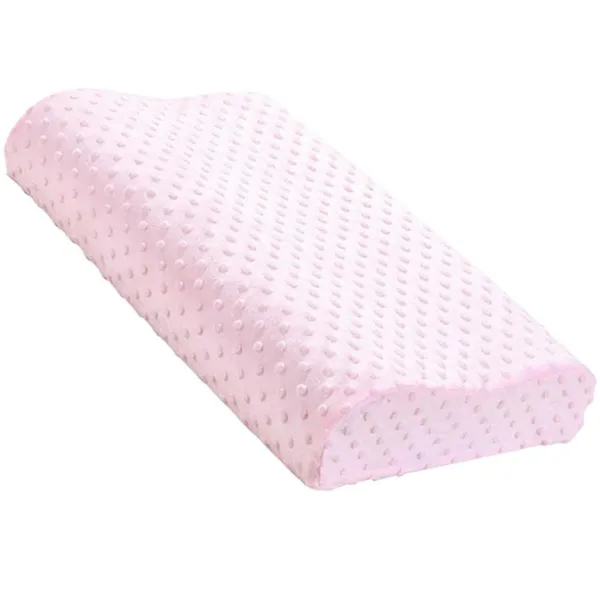 Ergonomikus memóriahab párna, 46x28x5–7,5 cm, rózsaszín