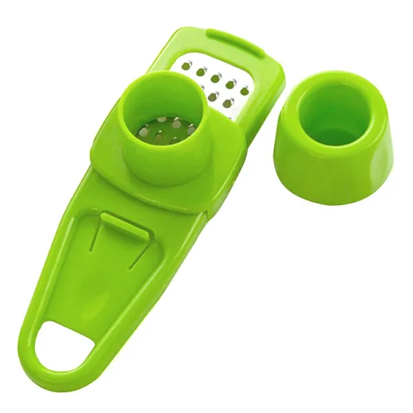 Kézi reszelő és prés fokhagymához, gyömbérhez – műanyag, 14 cm