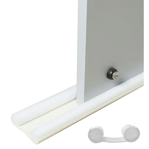 Huzatgátló ajtó- és ablakszigetelő, fehér, 92 cm, max. 4,7 cm vastag ajtóhoz