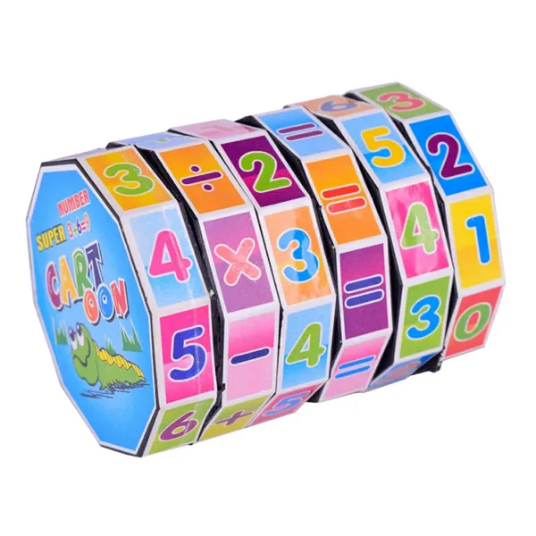 Matematikai henger oktatójáték, műanyag, 7,2×5,5 cm, színes
