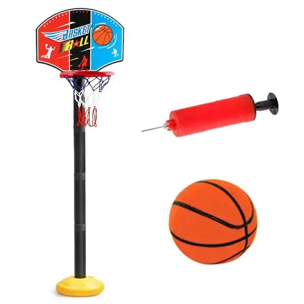Állítható mini kosárlabda szett 52–115 cm, labdával és pumpával