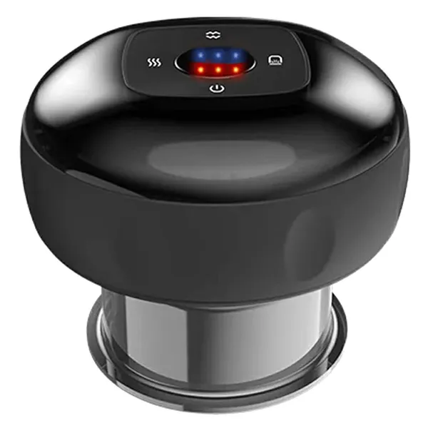 AG913 elektromos köpölyöző masszírozó melegítéssel, USB-C, LCD, fekete