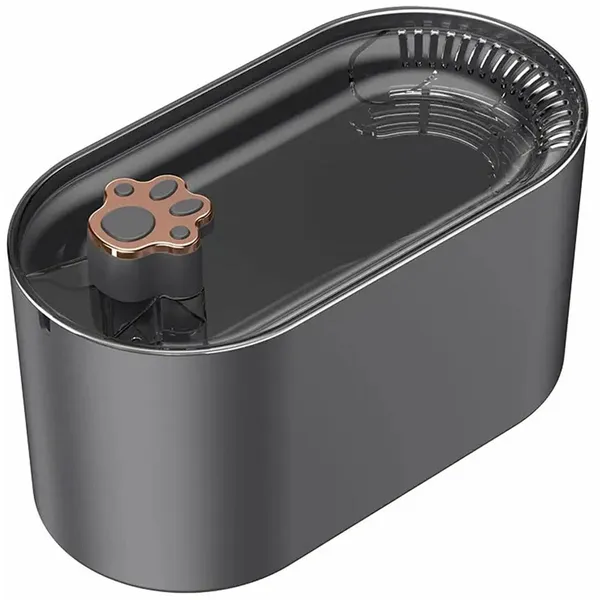 Automata kisállat itató, 3 l, szűrő, USB 5V, sötétszürke