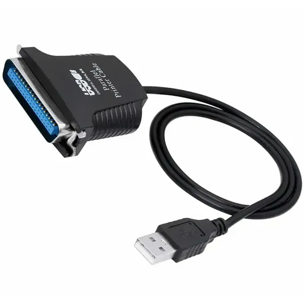 USB–LPT (Centronics, IEEE 1284) nyomtató adapter, 90 cm, USB 2.0