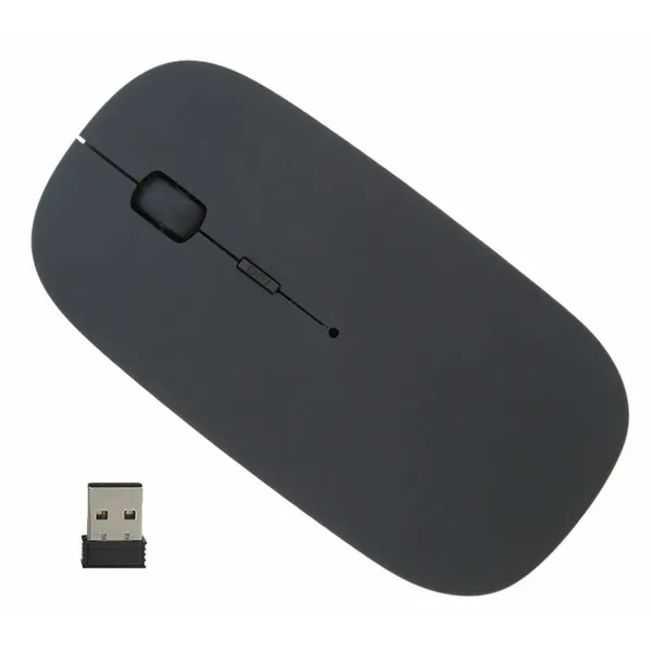 Vezeték nélküli slim optikai egér, 800–1600 DPI, 2,4 GHz, fekete