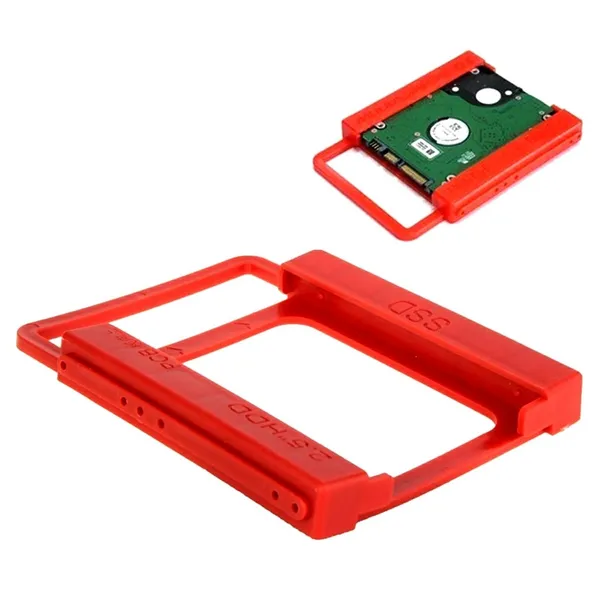 2,5''-ről 3,5''-re SSD/HDD átalakító keret, piros, műanyag