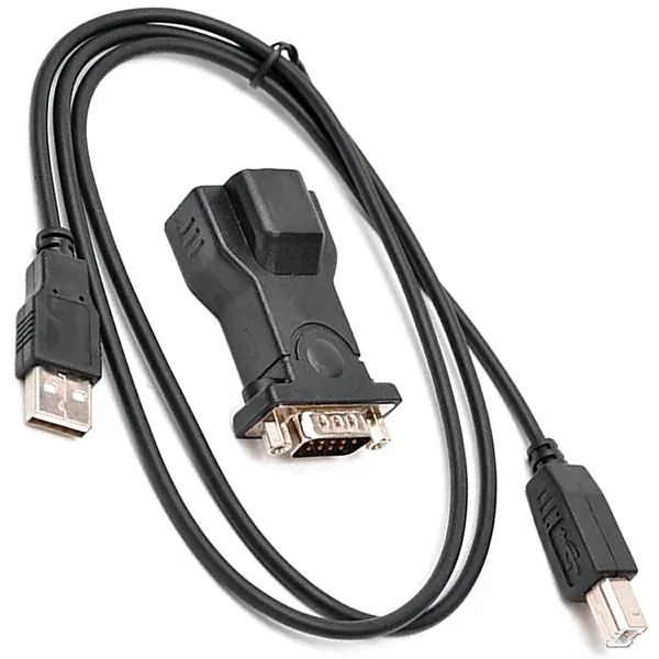 USB–RS232 (COM) átalakító CH340, 2 Mbps, 60 cm, fekete