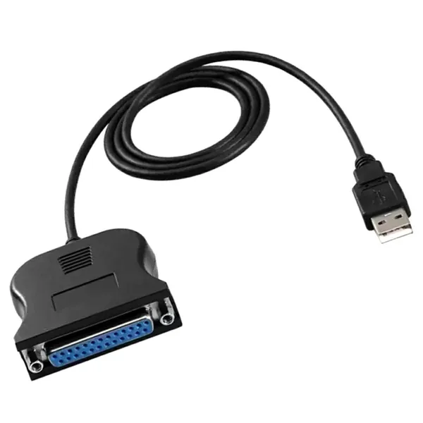 USB–LPT átalakító, DB25 anya, 70 cm kábel, CH341, USB 2.0