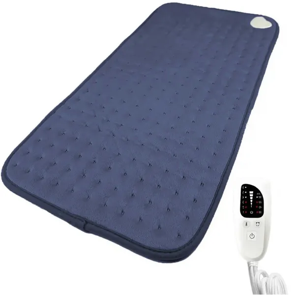 Elektromos fűtőpárna 60×30 cm, 48 W, 6 fokozat, időzítő, kék