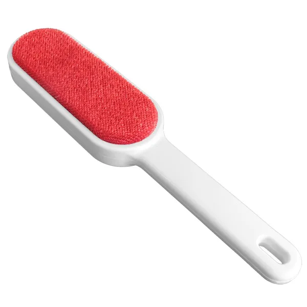 Kétoldalas szösz- és szőreltávolító ruhakefe, szilikon, 24,5 cm, szürke-piros