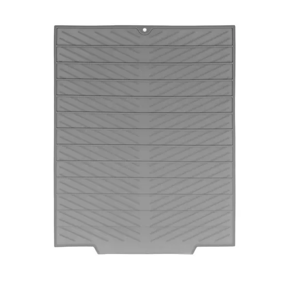 Szürke PVC edényszárító csepegtető alátét, hőálló, 43×33 cm