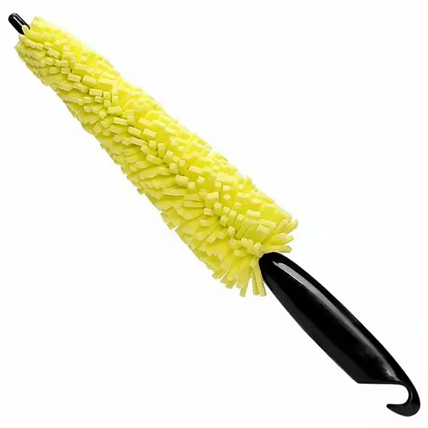 Autó felni- és keréktisztító szivacskefe, 30 cm, EVA, sárga-fekete