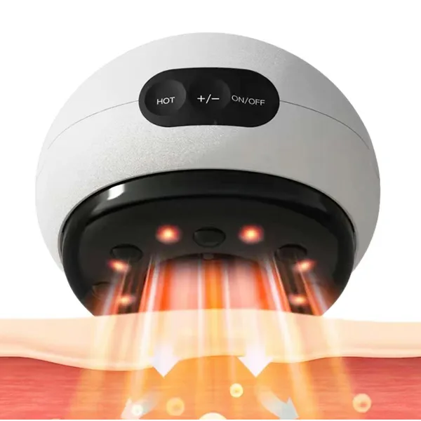 Elektromos köpölyöző masszírozó, fűtéssel, 3 fokozat, USB‑C