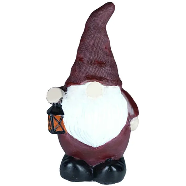 Szolár kerti LED lámpa gnóm figurával, meleg fehér, IP67, 43 cm