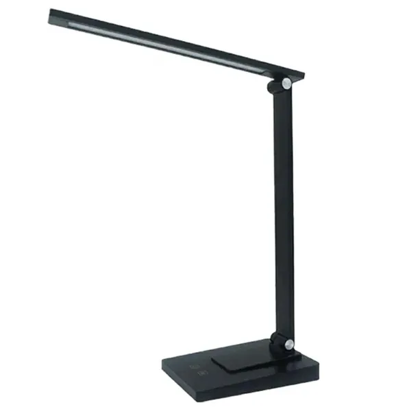 LED asztali lámpa 10W, USB‑C, 2700–6500K, érintéses vezérlés, fekete