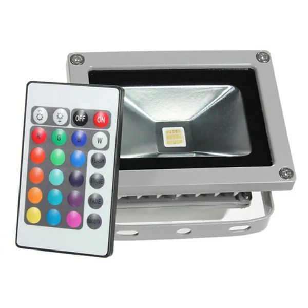 RGB LED reflektor 9,6 W, IP65, 16 szín, IR távirányító, 230 V